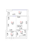 Планировка Smart-квартира площей 30.3м2, AB-01-08/00067.