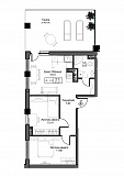 Planning 2-rm flats area 57.31m2, UM-007-10/0001.