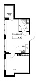 Планировка 1-к квартира площей 38.08м2, 9a56b94f-f413-11ea-ba9c-00155d42e31d.