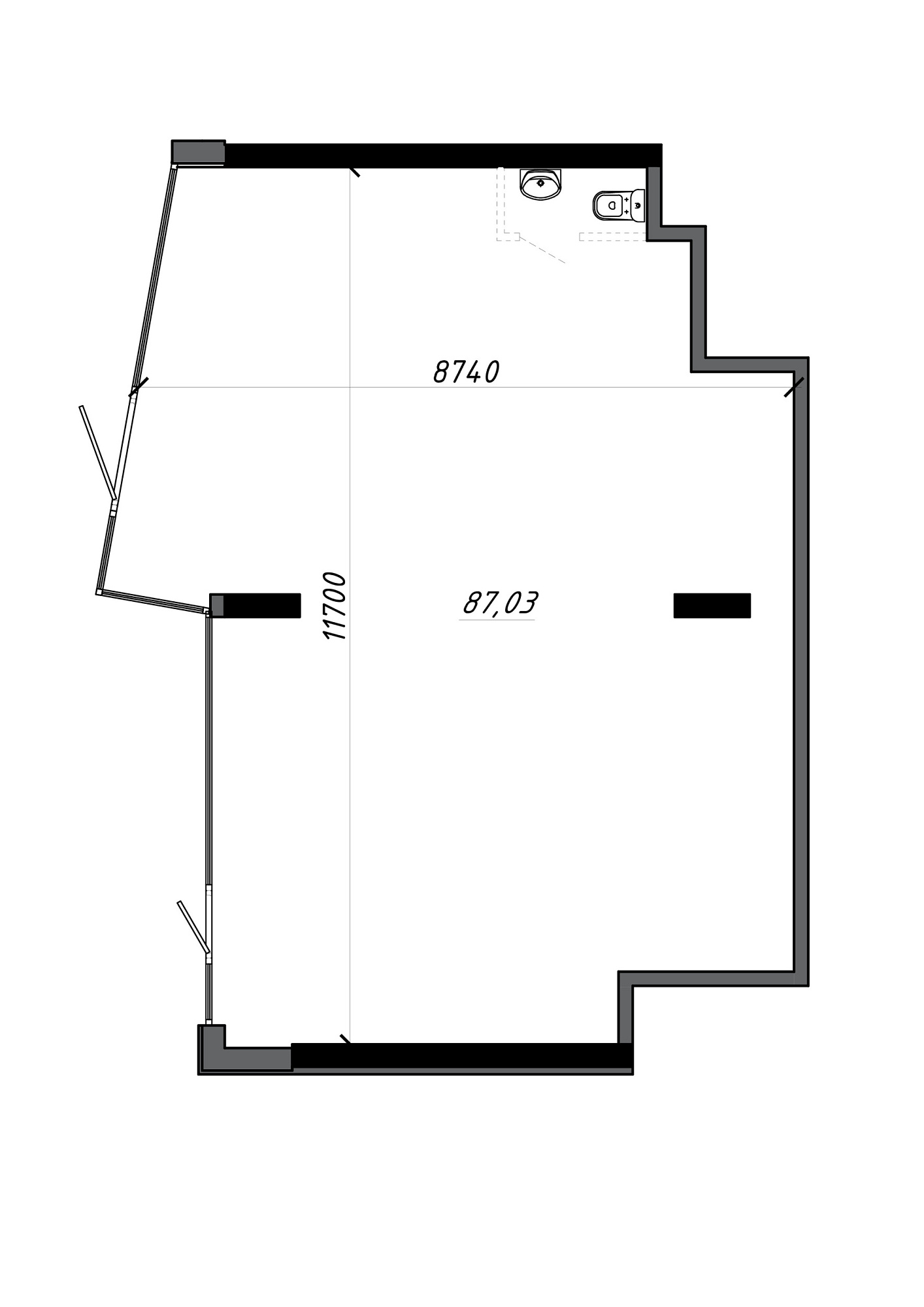 Planning Commercial premises area 284.14m2, AB-21-м1/Т0002.