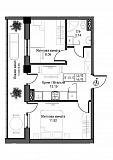 Planning 2-rm flats area 46.95m2, UM-007-03/0001.