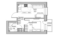 Planning 1-rm flats area 30.38m2, KS-021-04/0002.