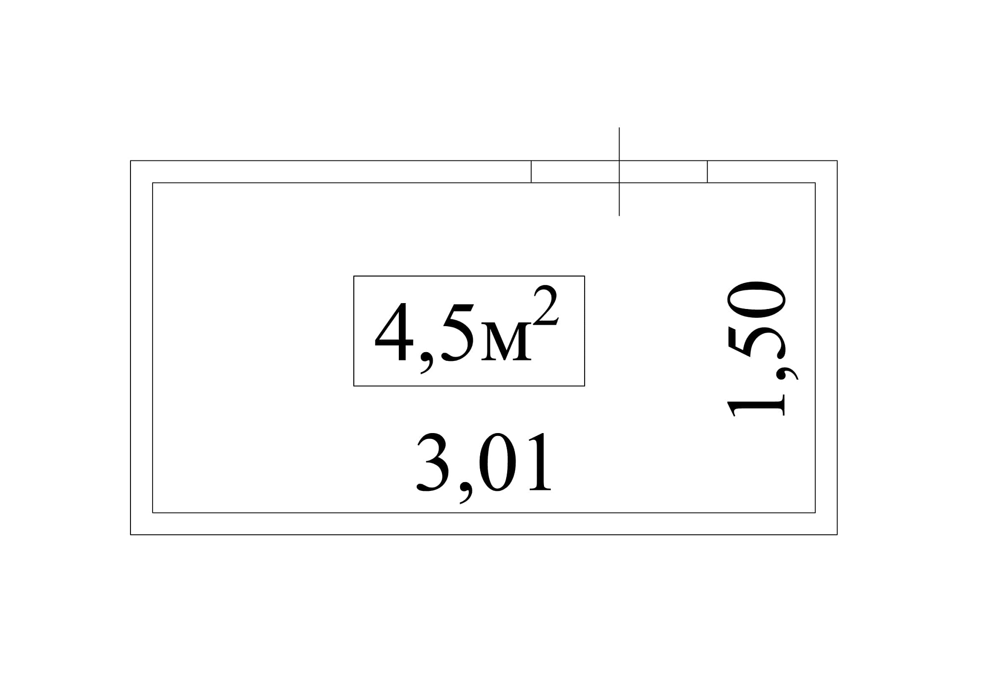 Планування Комора площею 4.5м2, AB-01-м1/К0034.