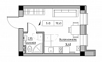 Планировка Smart-квартира площей 19.43м2, KS-023-01/0006.