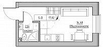 Планування Smart-квартира площею 17.02м2, KS-020-05/0017.