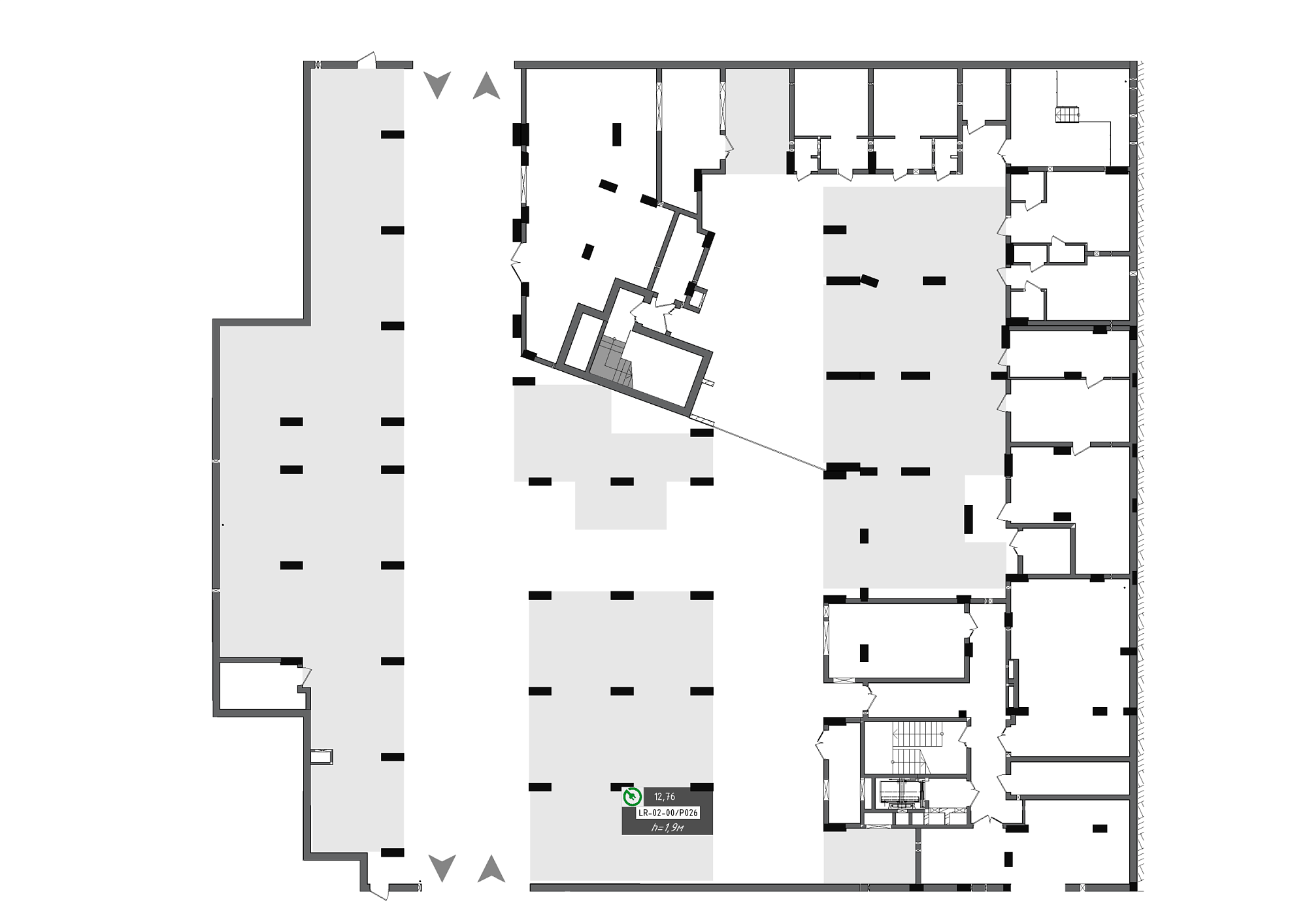Planning Parking places area 12.76m2, 88f8c48e-24b2-11ef-bac2-00155d42e31d.