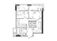 Планування 2-к квартира площею 36.12м2, 35972d94-6534-11ea-ba99-00155d42e317.