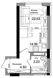 Planning Smart flats area 22.63m2, AB-04-11/00011.