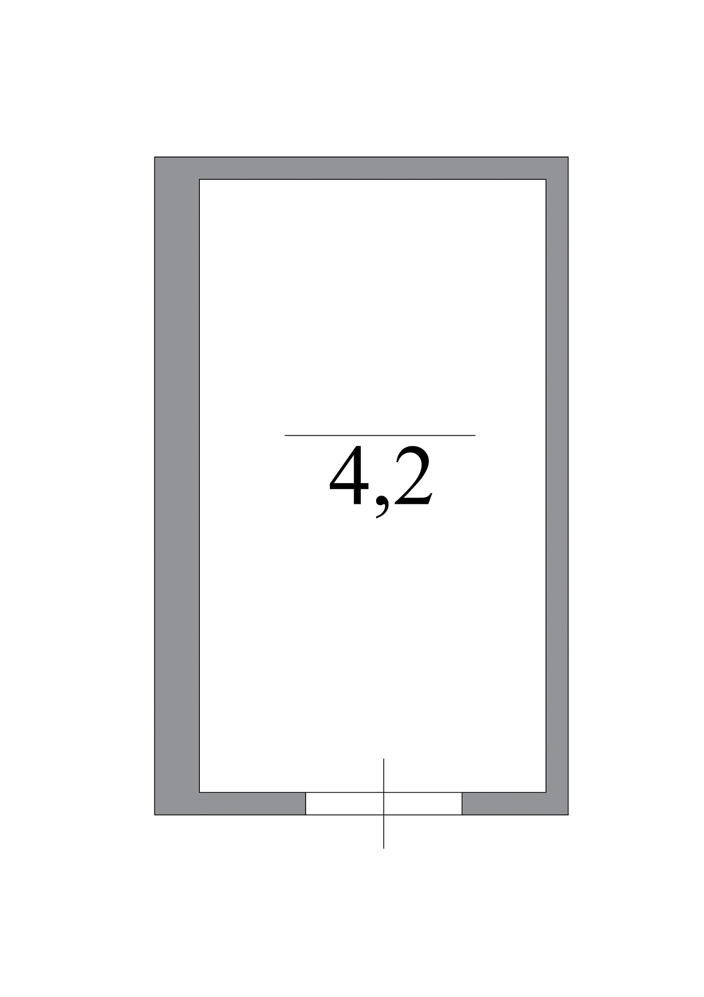 Planning Storeroom area 4.2m2, AB-07-м1/К0030.