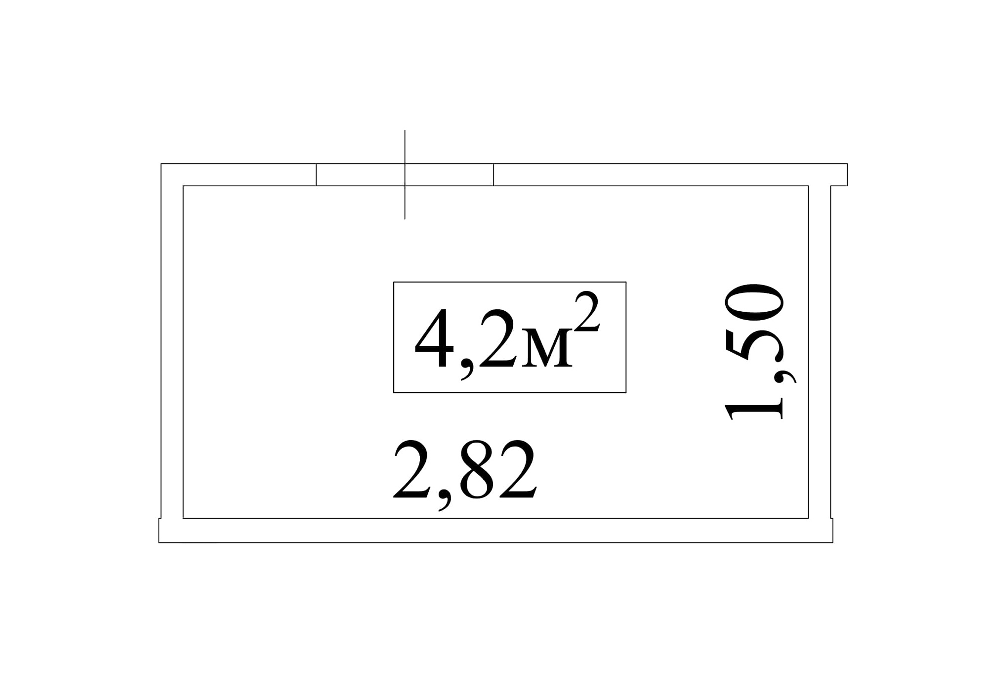 Планування Комора площею 4.2м2, AB-01-м1/К0023.