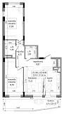 Планировка 2-к квартира площей 90.14м2, LR-004-05/0018.