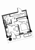 Planning 1-rm flats area 29.97m2, UM-004-07/0013.