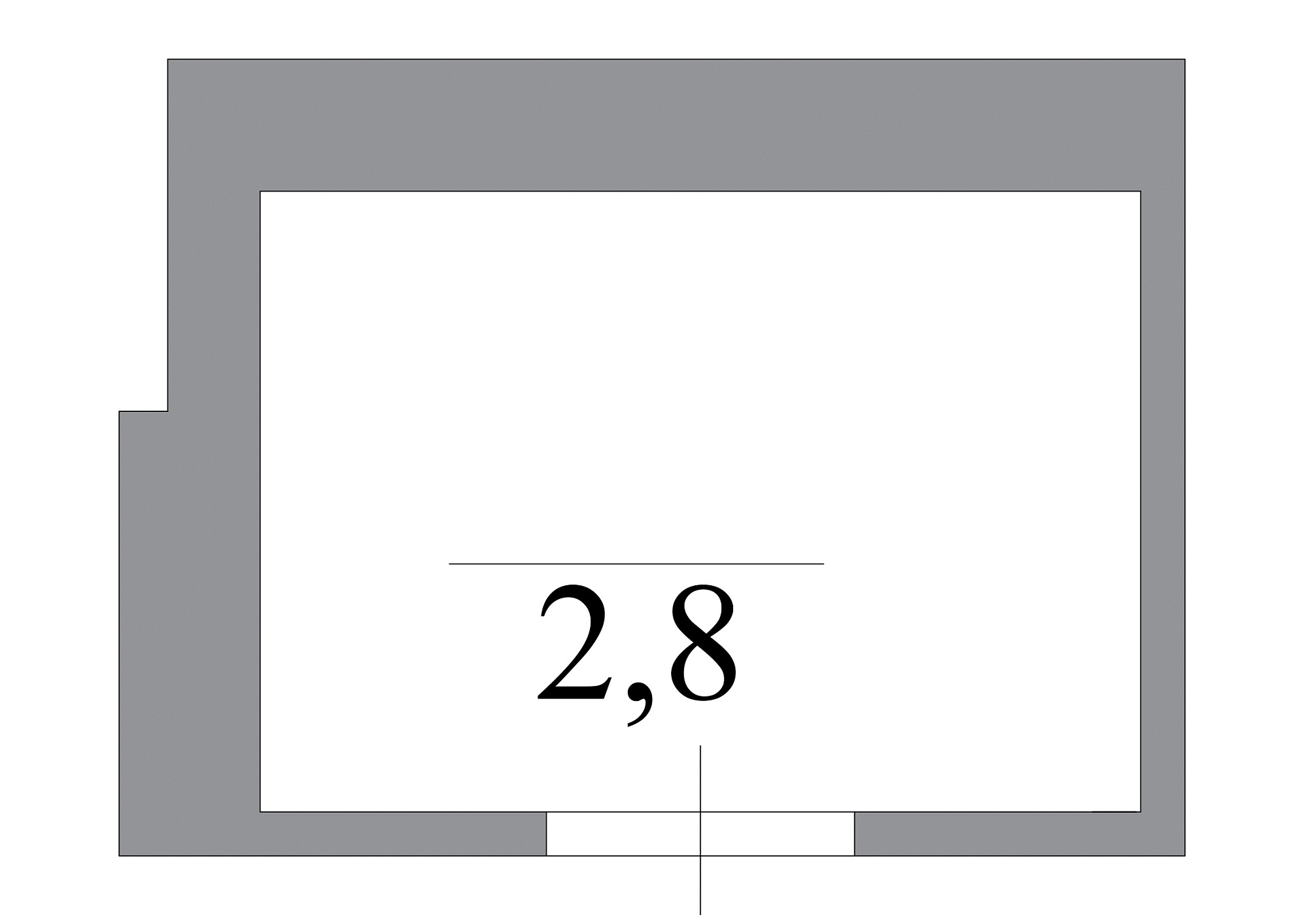 Планування Комора площею 2.8м2, AB-07-м1/К0041.