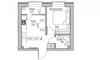 Planning 1-rm flats area 28.27m2, KS-015-05/0018.