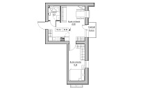 Planning 1-rm flats area 35.82m2, KS-019-02/0007.