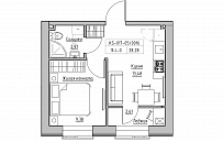 Планування 1-к квартира площею 28.28м2, KS-017-05/0016.