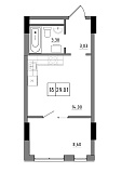 Planning Smart flats area 29.01m2, AB-04-07/00002.