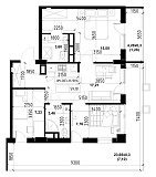 Planning 3-rm flats area 59.18m2, UM-003-11/0116.