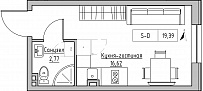 Планировка Smart-квартира площей 19.39м2, KS-024-01/0014.