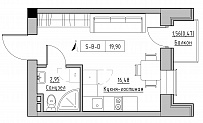 Planning Smart flats area 19.9m2, KS-023-04/0006.
