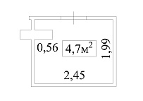 Planning Storeroom area 4.7m2, a7feb1d4-9fa4-11e7-80f2-38d547017ea3.