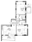 Планировка 2-к квартира площей 83.6м2, LR-004-07/0032.