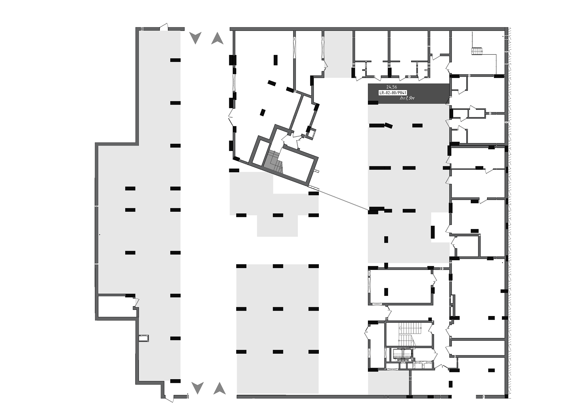Planning Parking places area 25.6m2, 88f8c49c-24b2-11ef-bac2-00155d42e31d.