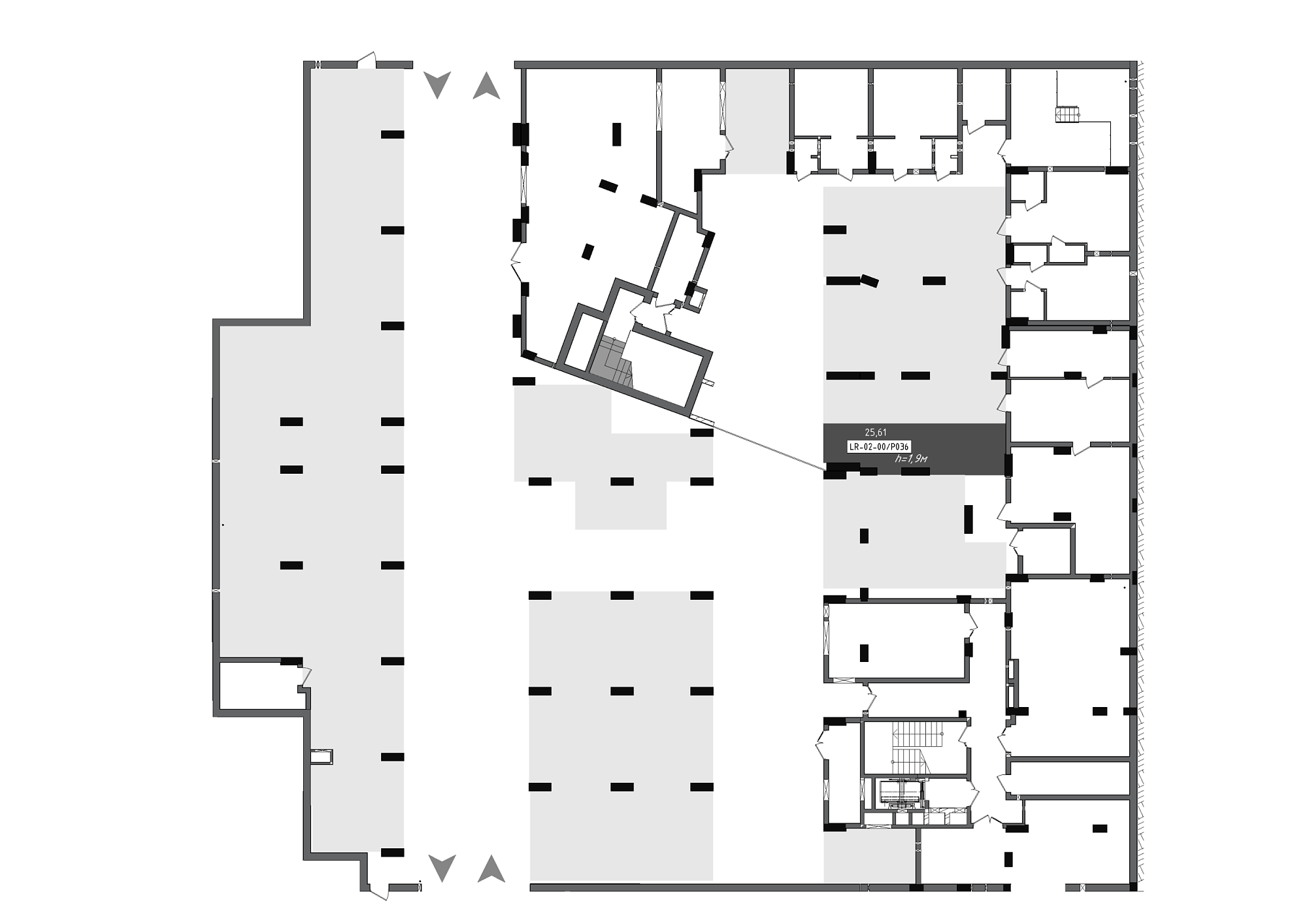Planning Parking places area 25.61m2, 88f8c498-24b2-11ef-bac2-00155d42e31d.