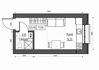 Планування Smart-квартира площею 17.02м2, 36f249a5-234f-11eb-ba9c-00155d42e31d.