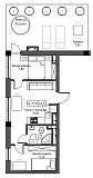 Планування 2-к квартира площею 42.72м2, UM-002-09/0089.
