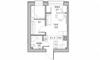 Планування 1-к квартира площею 29.03м2, bfd558d1-da4e-11eb-baa2-00155d42e31d.