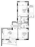 Planning 2-rm flats area 81.13m2, LR-004-03/0012.