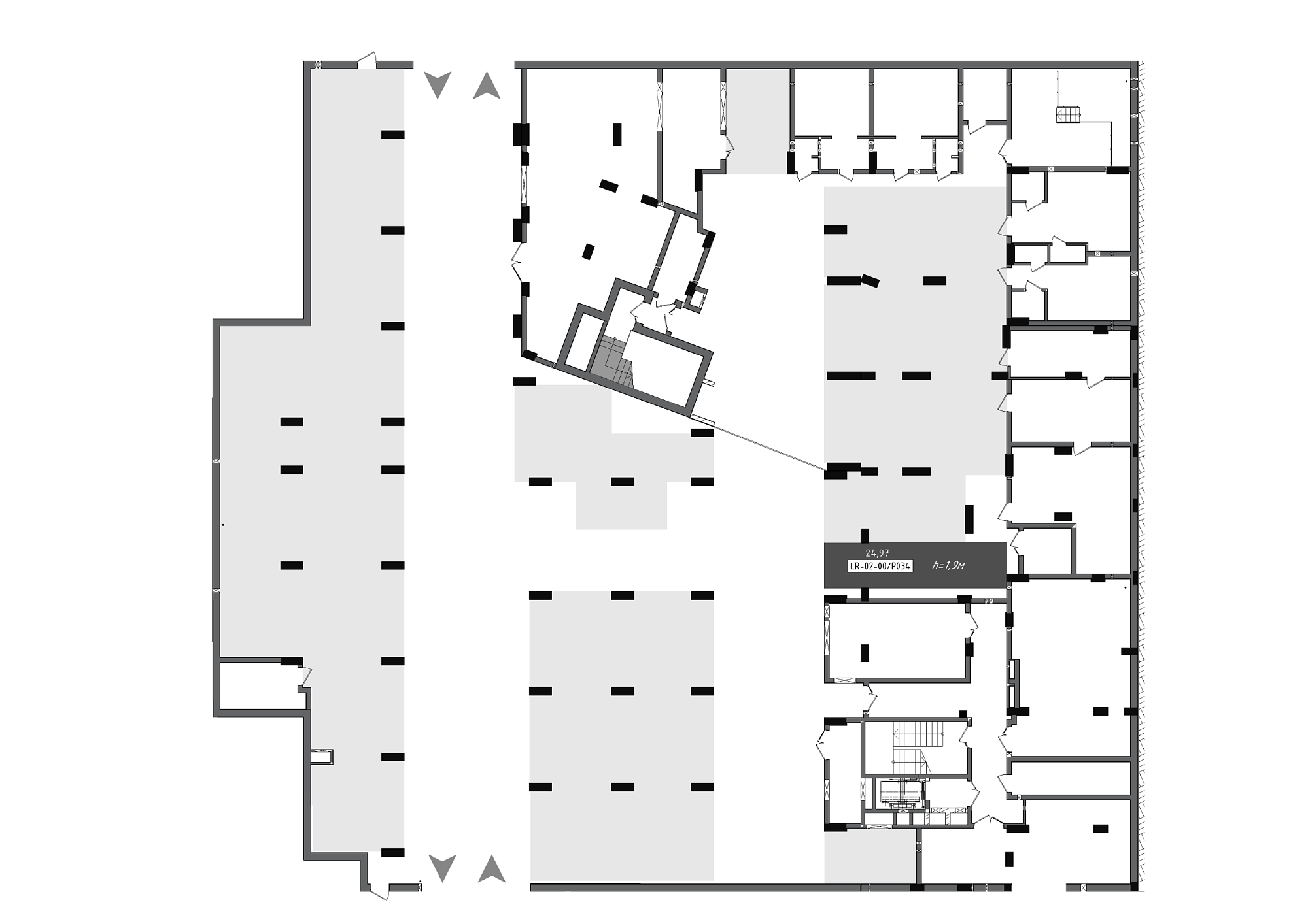 Planning Parking places area 24.97m2, 88f8c496-24b2-11ef-bac2-00155d42e31d.