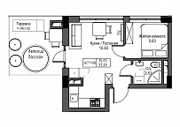 Planning 1-rm flats area 27.29m2, UM-003-05/0047.