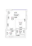 Planning Smart flats area 31.1m2, AB-01-06/00049.