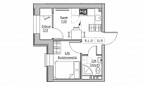 Планування 1-к квартира площею 24.15м2, KS-023-03/0001.
