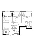 Planning 3-rm flats area 51.54m2, AB-19-07/00007.