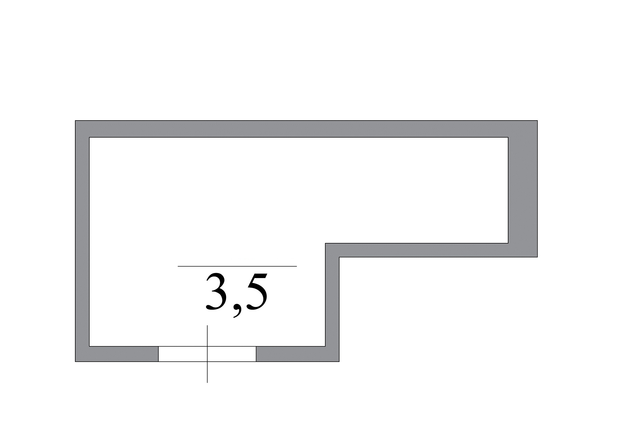 Планування Комора площею 3.5м2, AB-07-м1/К0029.
