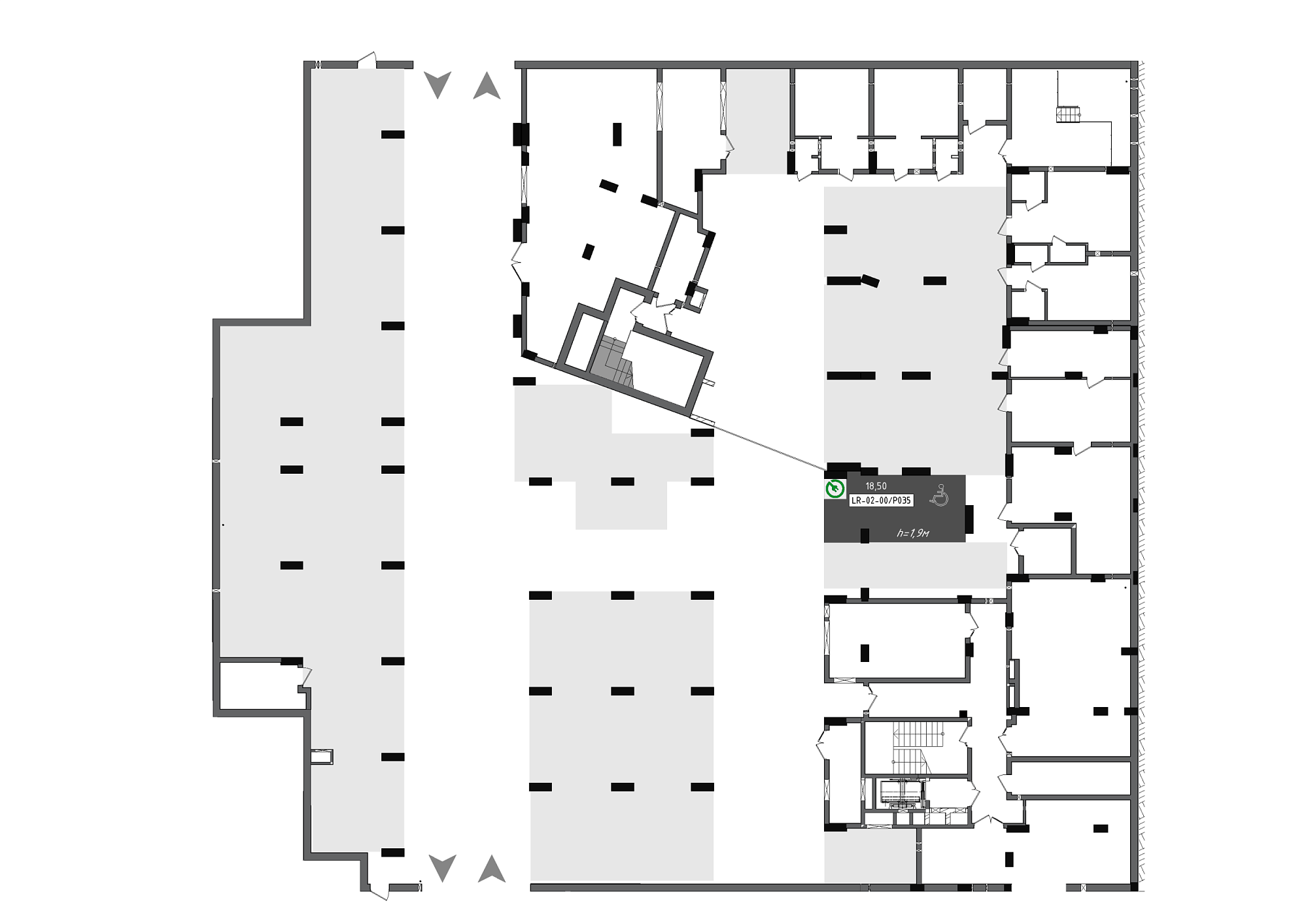 Planning Parking places area 18.5m2, 88f8c497-24b2-11ef-bac2-00155d42e31d.