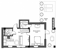 Planning 1-rm flats area 49.09m2, UM-002-06/0060.