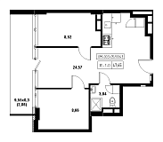 Planning 2-rm flats area 47.65m2, 21c65efd-1f56-11eb-ba9c-00155d42e31d.