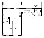 Планування 2-к квартира площею 61.93м2, 833ac7c1-42b6-11f0-bad1-00155d42e31d.