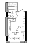 Планування Smart-квартира площею 20.13м2, 50b81649-a243-11ed-bab4-00155d42e31d.