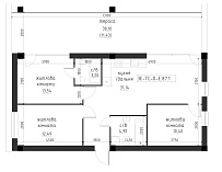 Планування 3-к квартира площею 87.1м2, LR-002-08/0004.