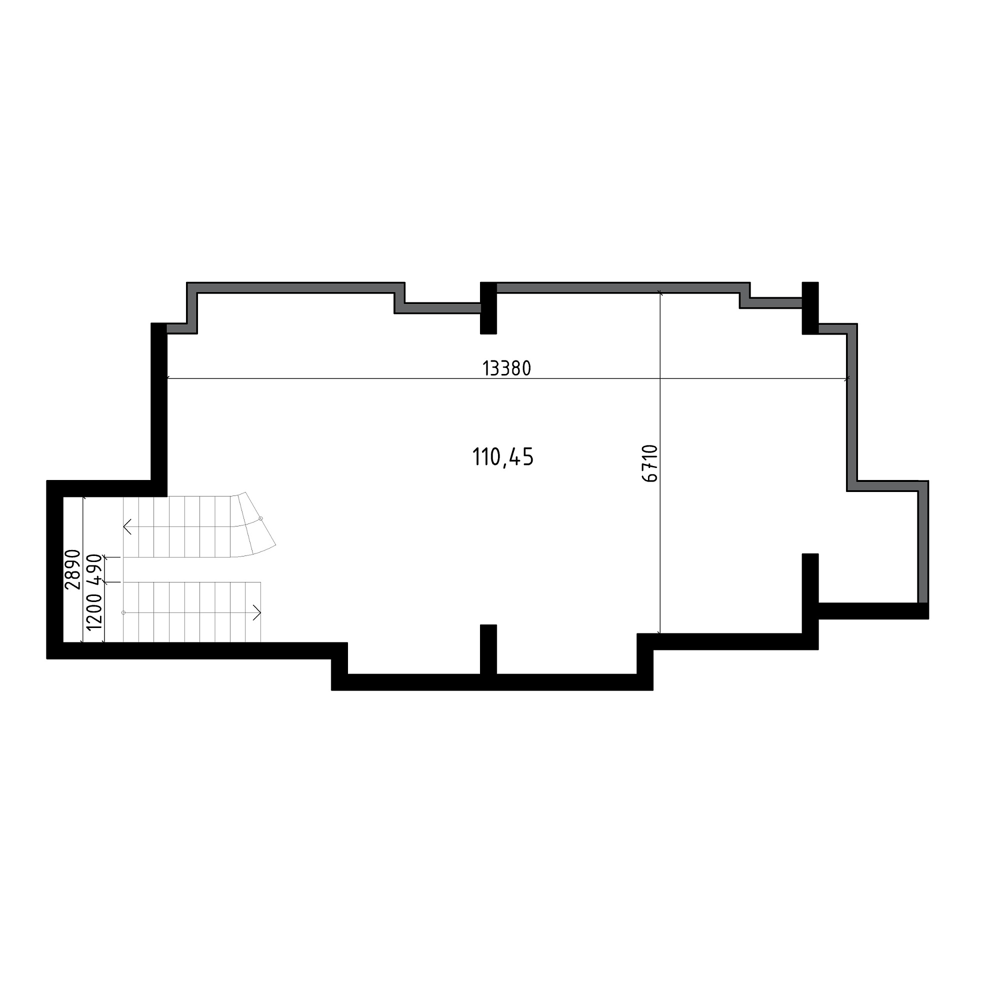 Planning Commercial premises area 110.45m2, AB-05-м1/Т0001.