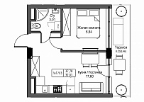 Планування 1-к квартира площею 32.01м2, UM-003-10/0104.