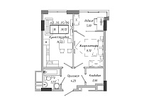 Planning 1-rm flats area 37.59m2, AB-20-05/00009.