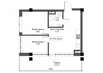 Planning 2-rm flats area 42.93m2, UM-002-02/0094.