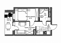 Planning 1-rm flats area 27.03m2, UM-004-05/0003.