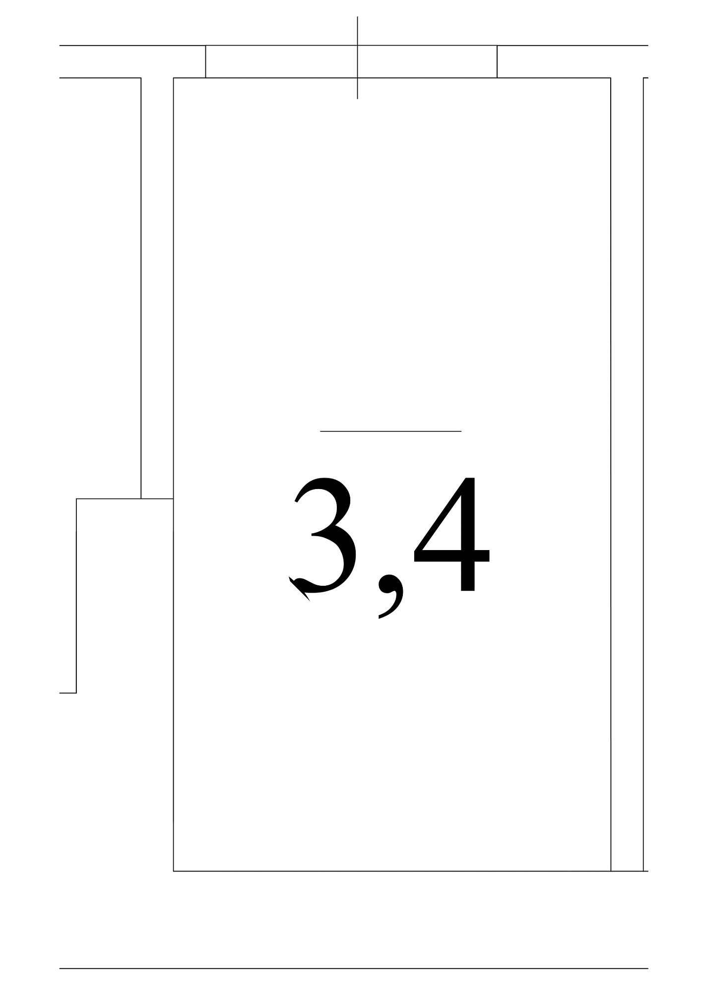 Планування Комора площею 3.4м2, AB-13-м1/К0059.